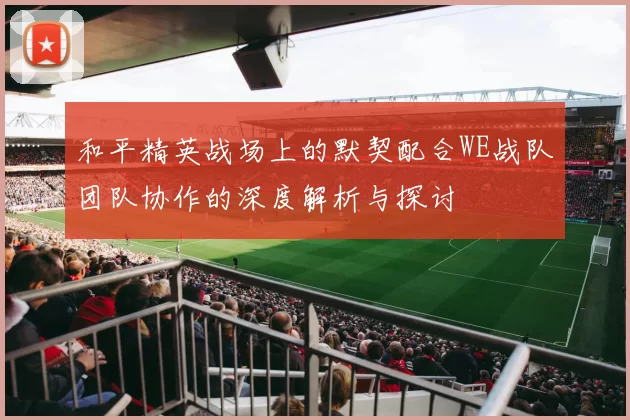 和平精英战场上的默契配合WE战队团队协作的深度解析与探讨